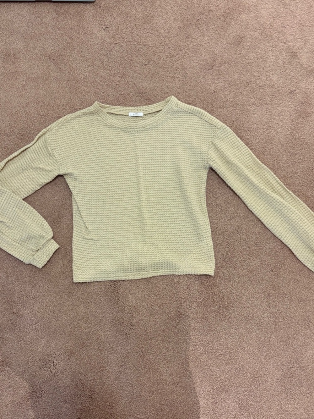 3 for $15 Ardene tan waffle knit sweater size small